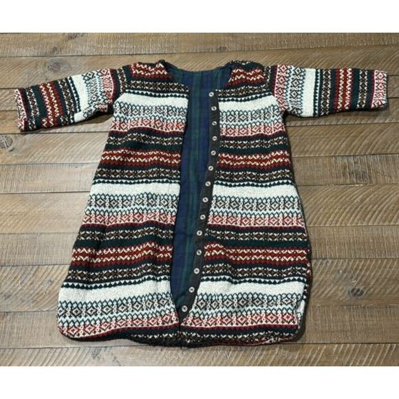 Reversible Baby Unisex Holiday Fleece Sleep Sack 6-9M Zip Blanket Bag - NO TAG - Picture 1 of 7